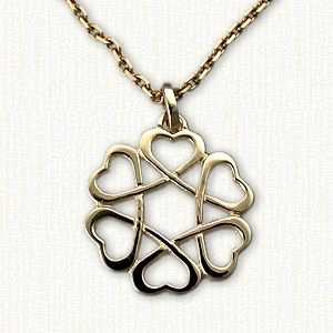 Open Heart Knot Necklace